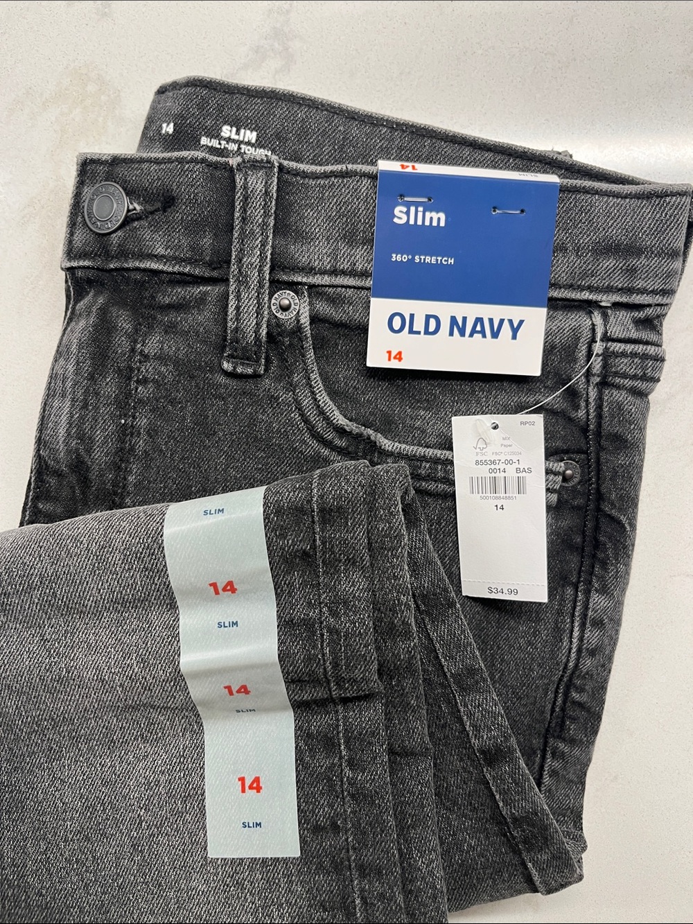Old Navy Boys Skinny Jeans in Washed Black